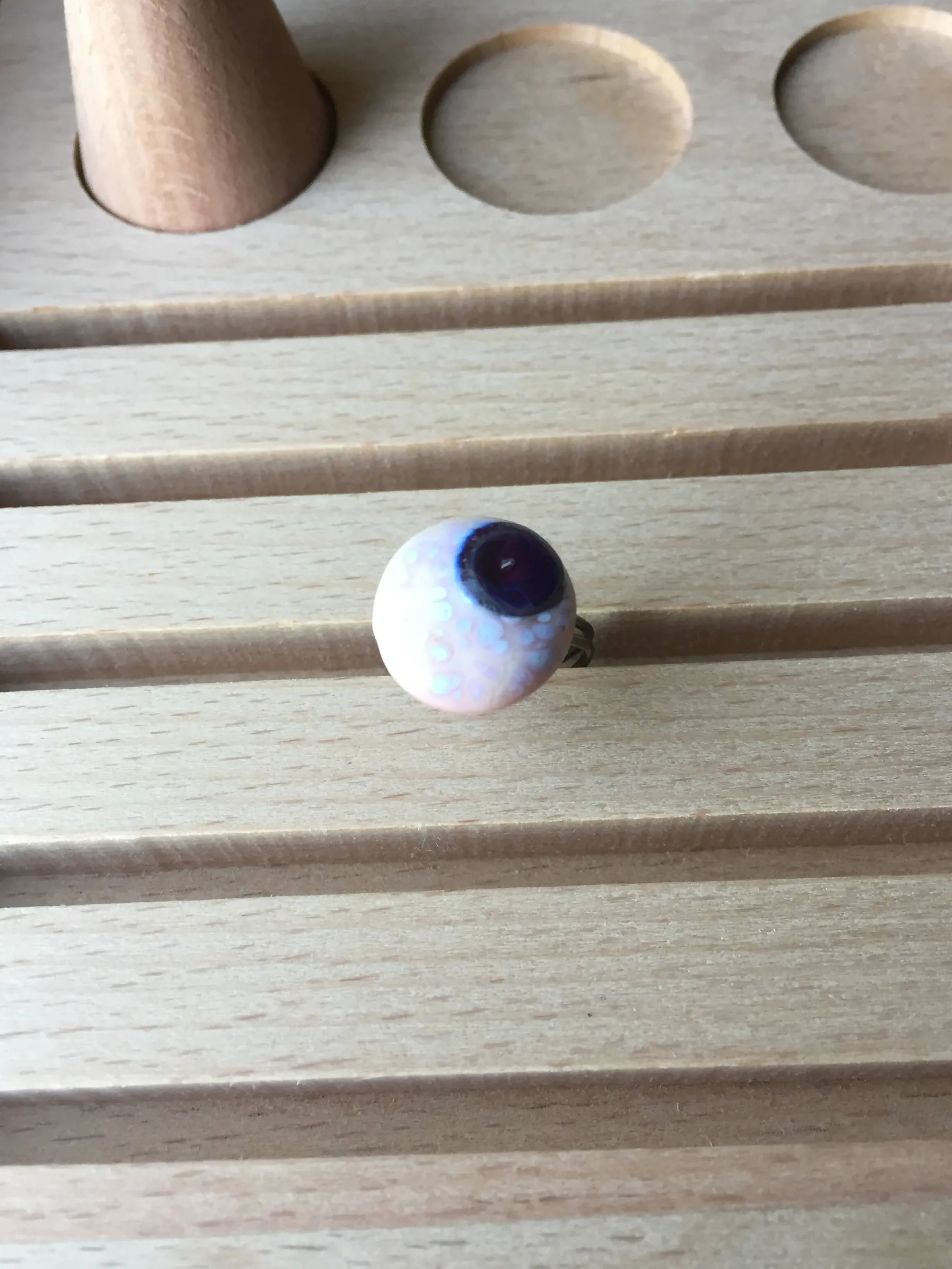 Adjustable Lampwork Ring lkr61