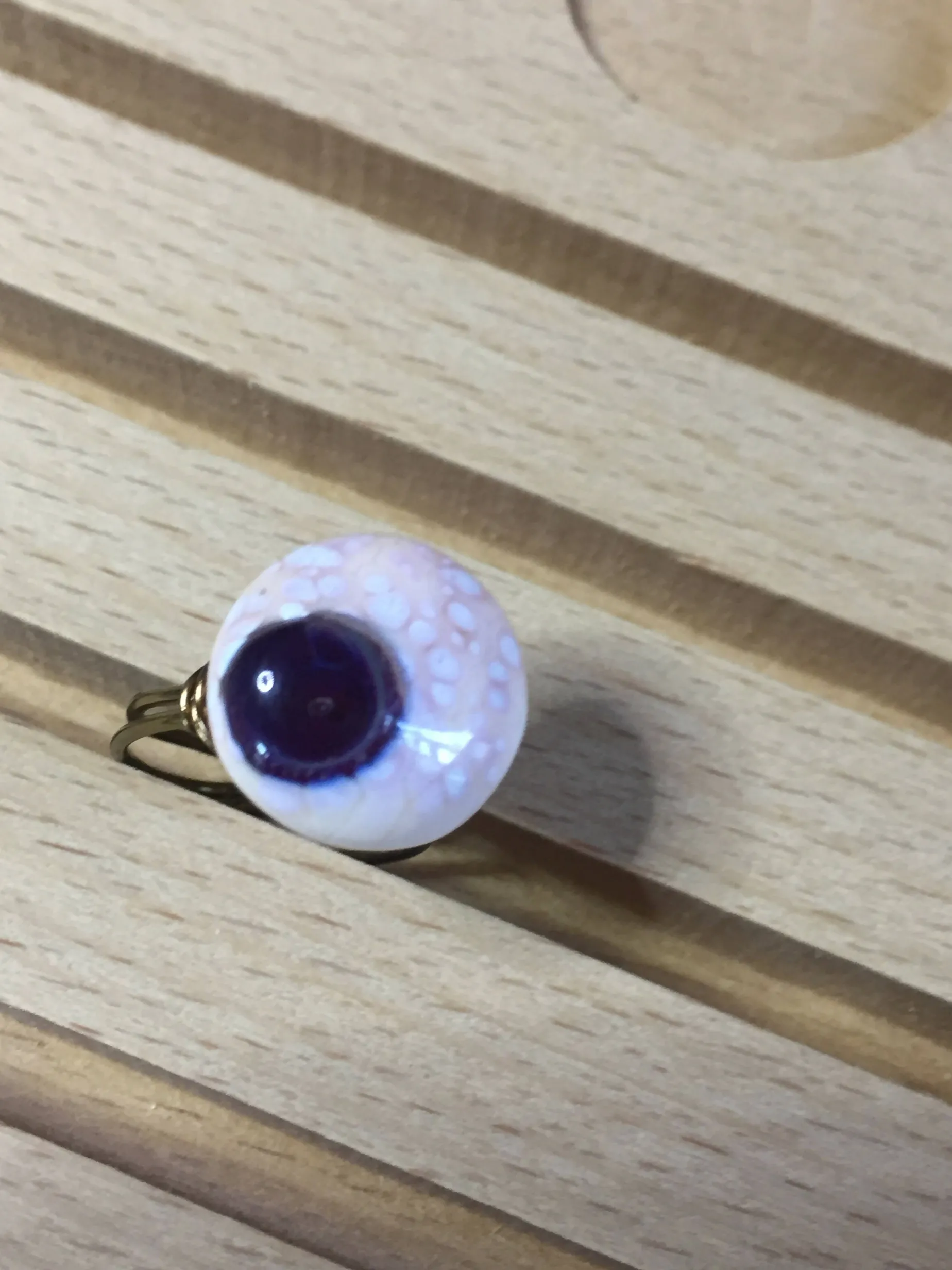 Adjustable Lampwork Ring lkr61