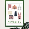 Beverley Landmarks Travel Poster