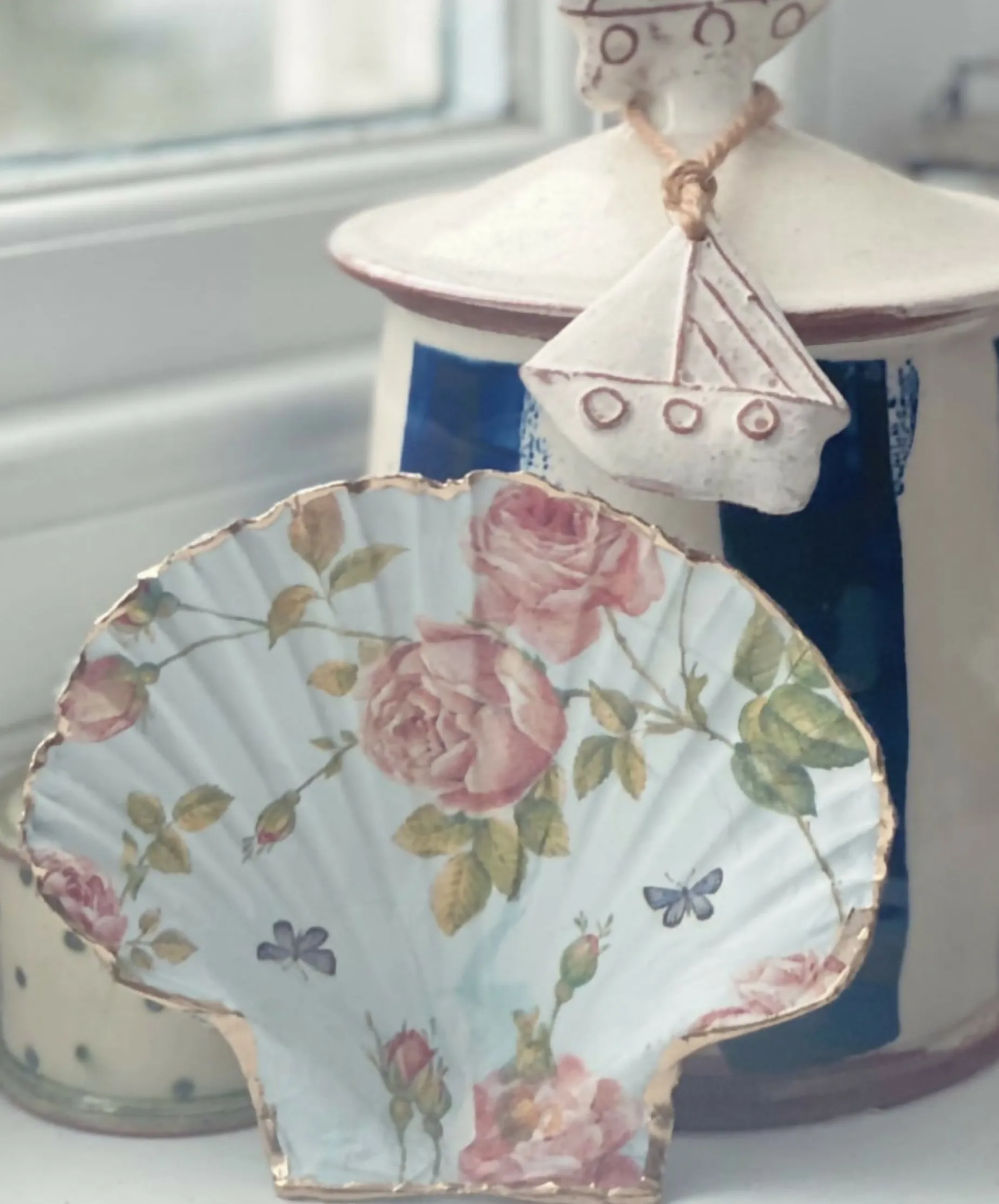 Blue Floral | Unique Decor Accent | Art & Soul