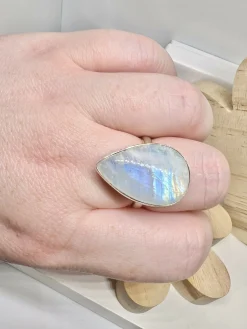 Blue Moonstone Ring Size S