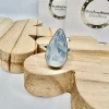 Blue moonstone teardrop ring size N 1/2