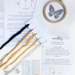 Butterfly Modern Embroidery Kit | Perfect for Beginners | Art & Soul