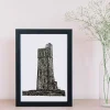 'Castle Hill' Huddersfield Landmark, West Yorkshire Print (A5)
