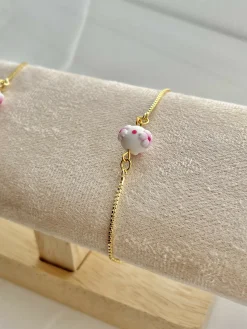 Cherry Blossom Bracelets - Handmade Polymer Clay Bracelets