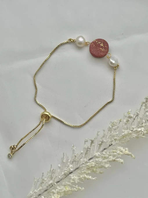 Clay and Pearl Bracelets - Handmade Polymer Clay Bracelets