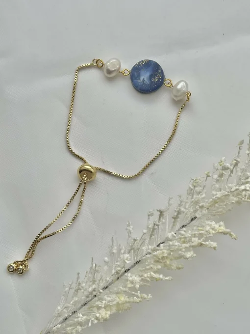 Clay and Pearl Bracelets - Handmade Polymer Clay Bracelets
