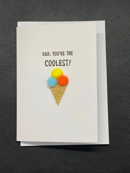 Coolest Dad - Pom Pom greeting card