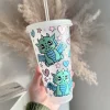 Cute Green Dinosaur 24oz Cold Cup