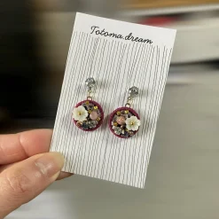 Diamond stud Crystal Embroidery Earrings (Round)
