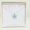 Forget Me Not Silver Plated Star Necklace
