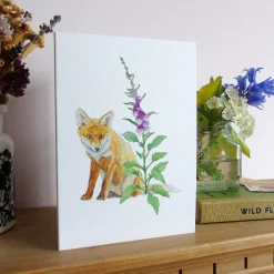 Fox and Foxglove Card
