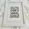 Framed Every Moment Lino Print