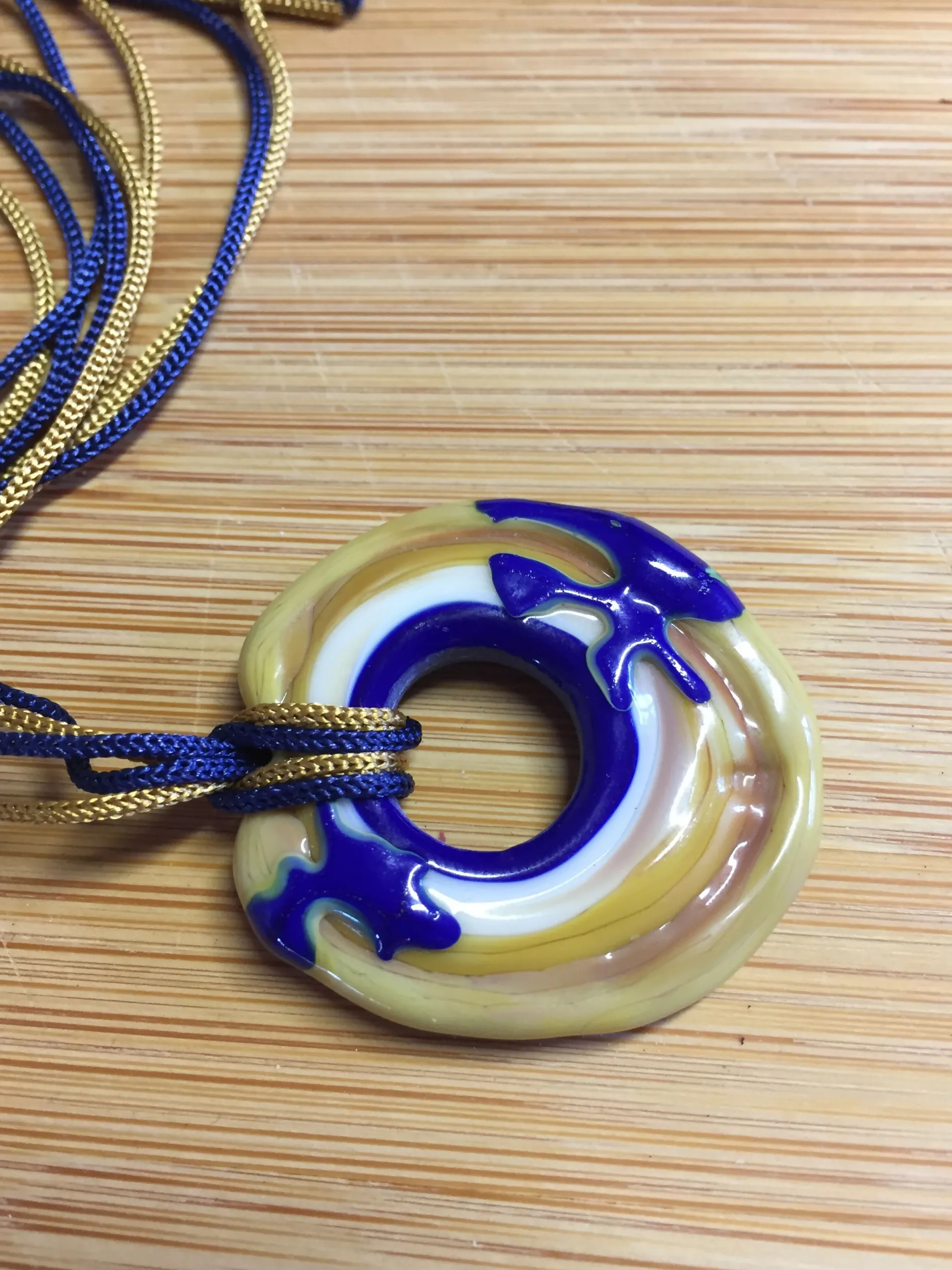 Glass Open Pendant Necklace Lkr154