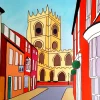 Greetings card - St. Mary's from Ladygate, Beverley