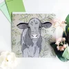 Grey Cow Greetings Card