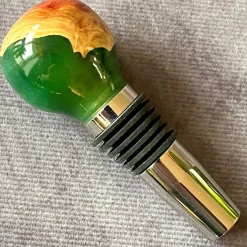 Handcrafted Wine Stopper in Mallee Burr and Resin