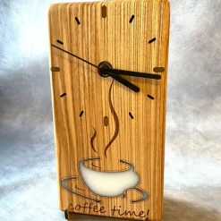 Handmade English Oak Wall Clock with Fun Resin Design