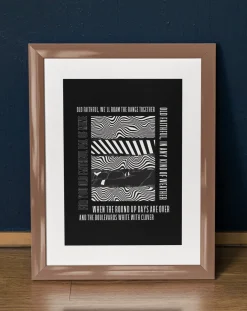 Hull FC Art Print OLD FAITHFUL LYRICS Design in Black