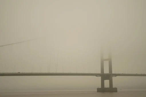 Humber Bridge fog - card