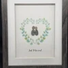 Just Married Heart Greenery - Medium