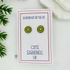 Kiwi Slice Stud Earring
