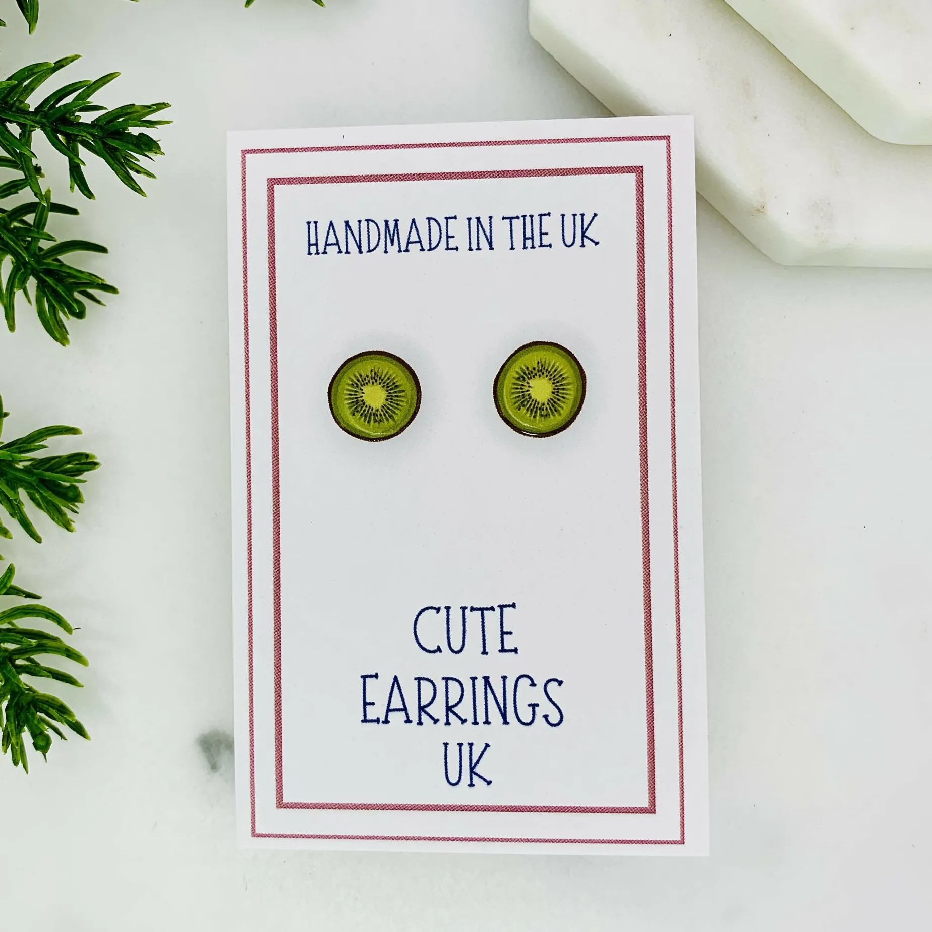 Kiwi Slice Stud Earring