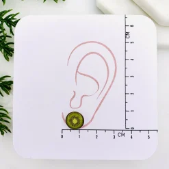 Kiwi Slice Stud Earring