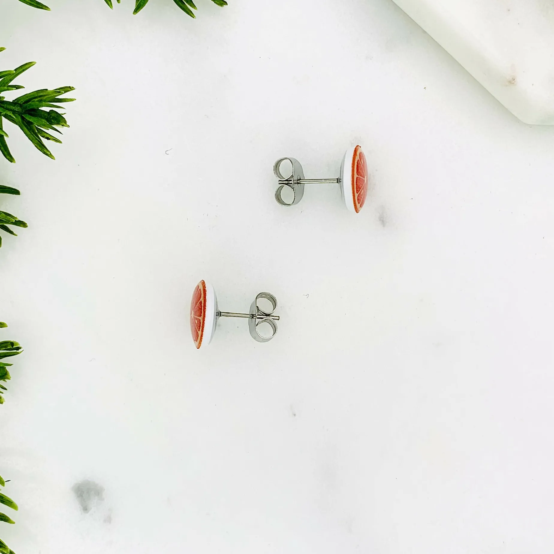 Kiwi Slice Stud Earring