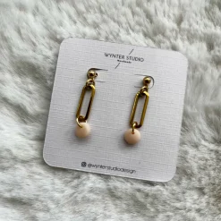 Minimalistic Oval and Clay Earrings