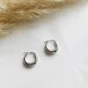 Minimalistic Silver Dome Earring
