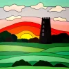 Mounted Print - "Sunset at Black Mill, Beverley"