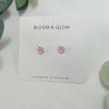 Pastel Circle Stud Earrings - Silver Edging | Art & Soul