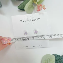 Pastel Circle Stud Earrings - Silver Edging | Art & Soul