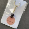 Purple stone mushroom keyring