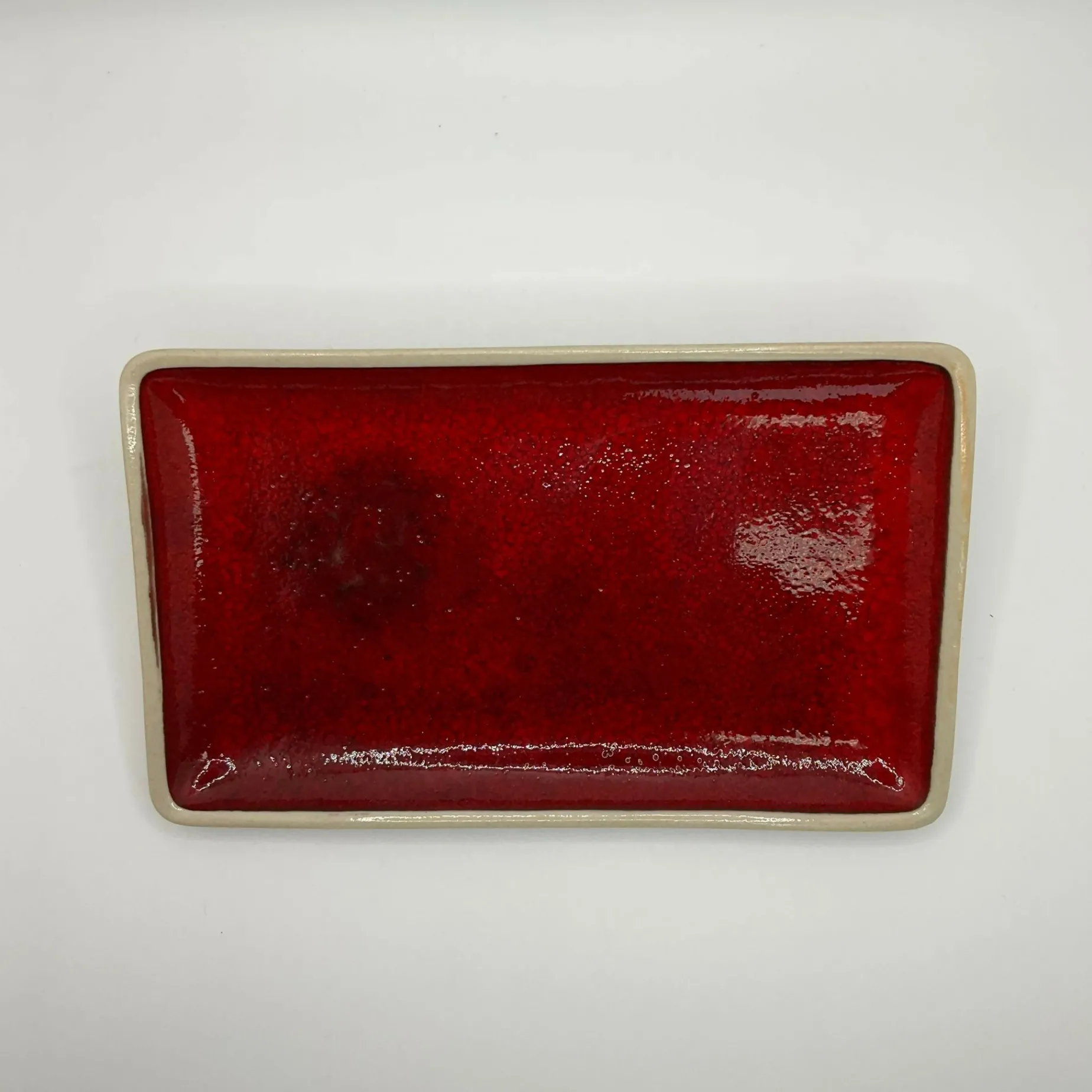 Red Big Rectangle Plate