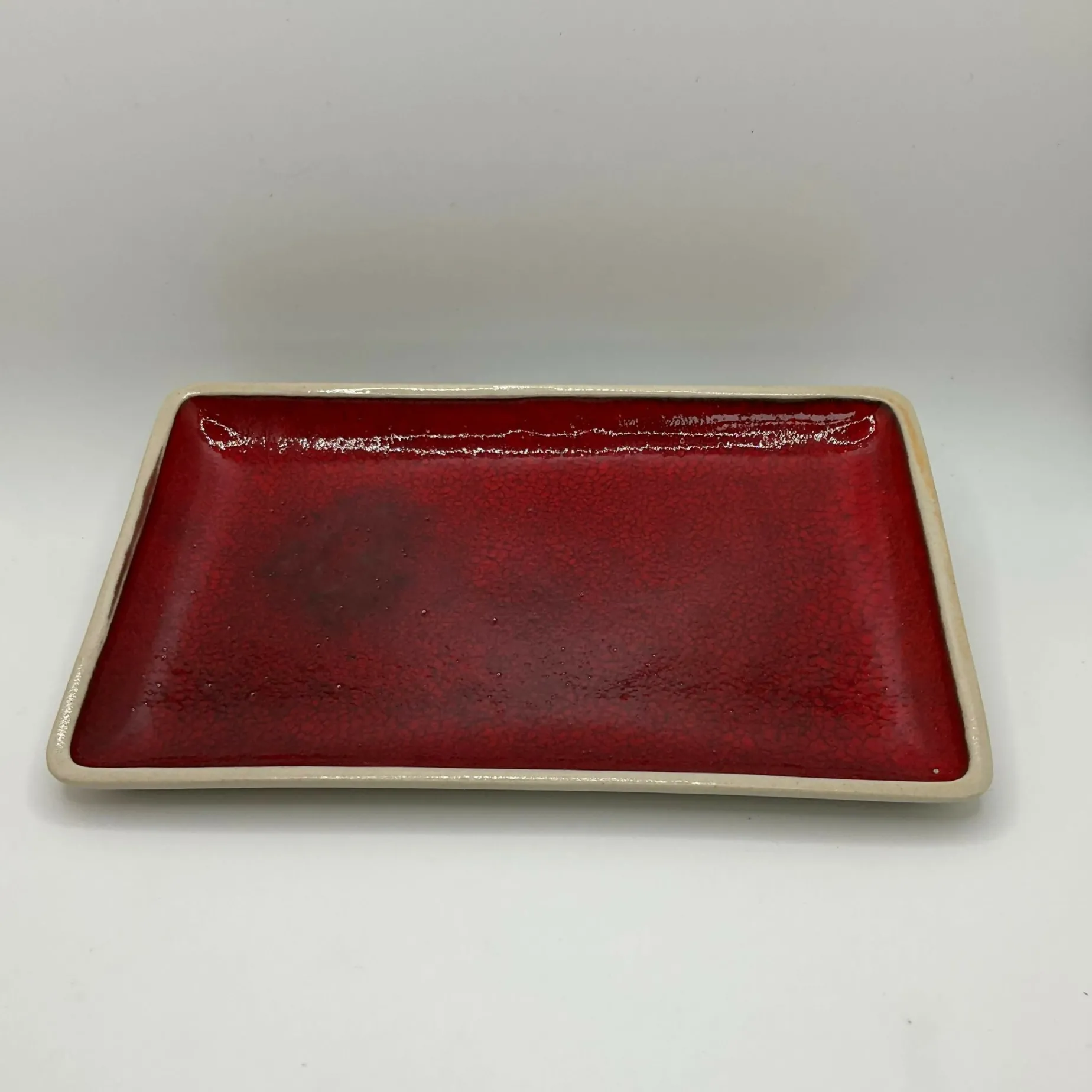 Red Big Rectangle Plate