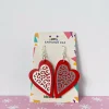 Red Filigree Hearts