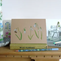 Snowdrops Hand Finished Card