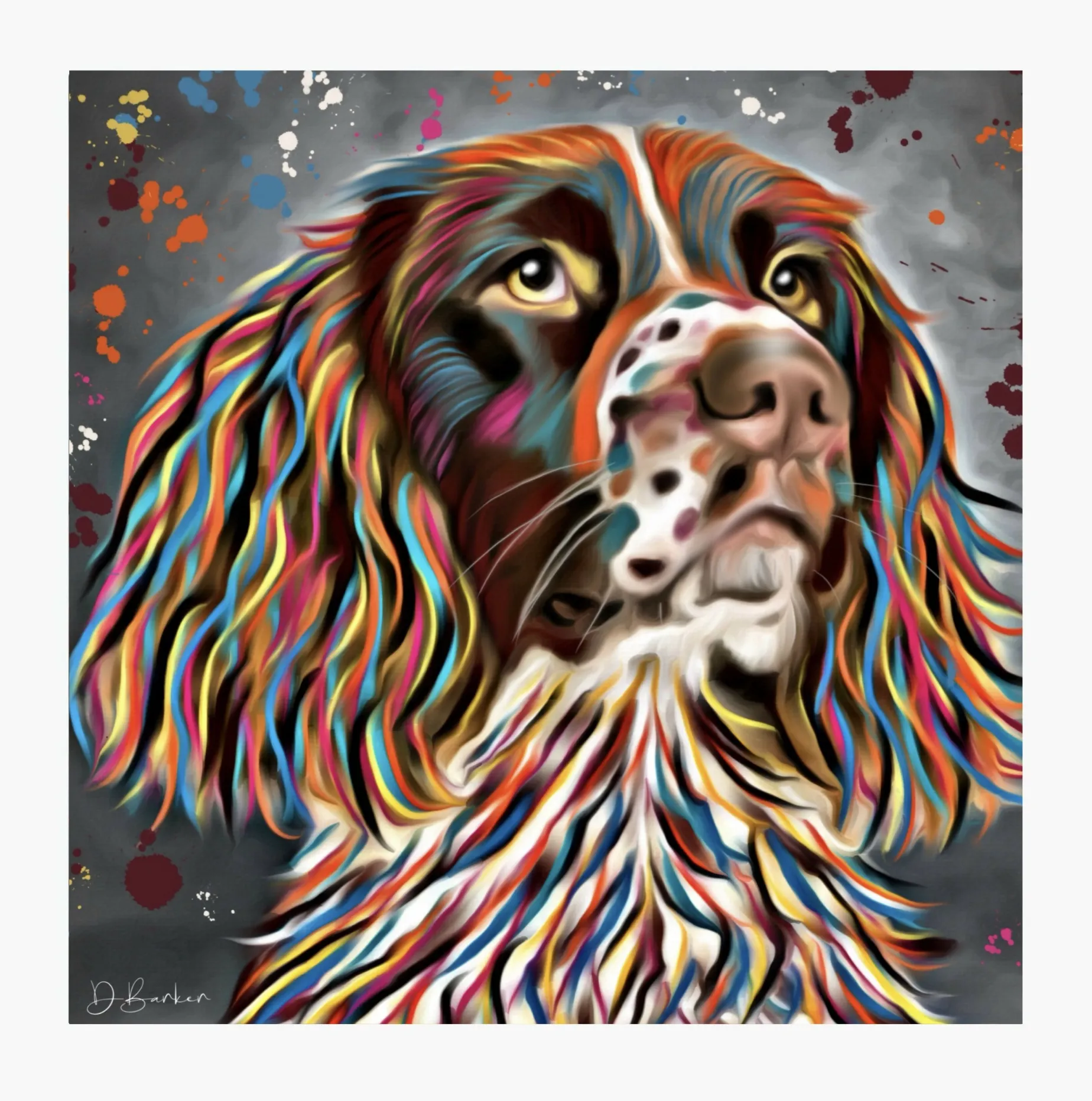 Springer Spaniel Mounted Print