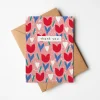 Thank You Card With Hearts and Tulips