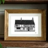 'The Sun Inn' Artwork Print in White Mount
