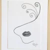 Woman with Diamante Lips
