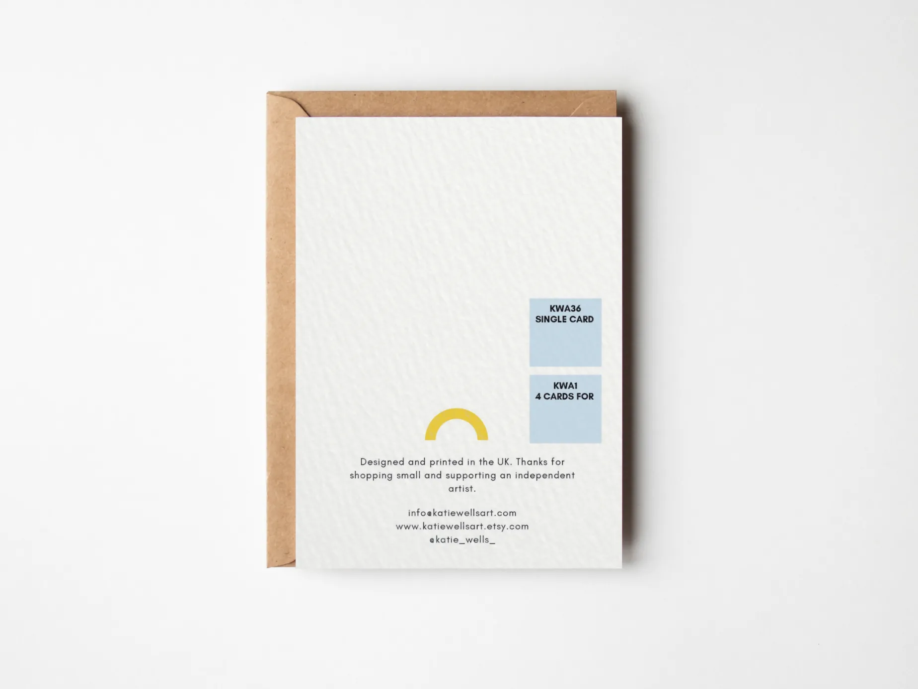 Yellow Arcs Abstract Birthday Card