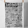 Yorkshire Tea Towel | Hand-Drawn County Landmarks | Art & Soul